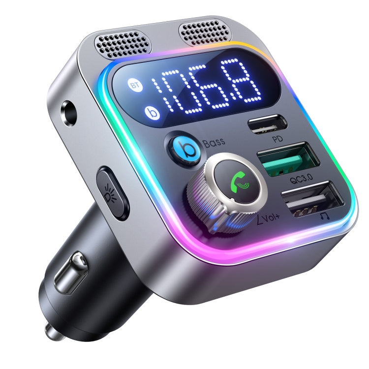 JOYROOM JR-CL16 48W Bluetooth 5.0 Car Wireless FM Transmitter(Black) Eurekaonline