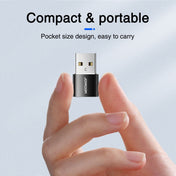 JOYROOM S-H152 3A USB Male to USB-C / Type-C Female OTG Adapter(Black) Eurekaonline