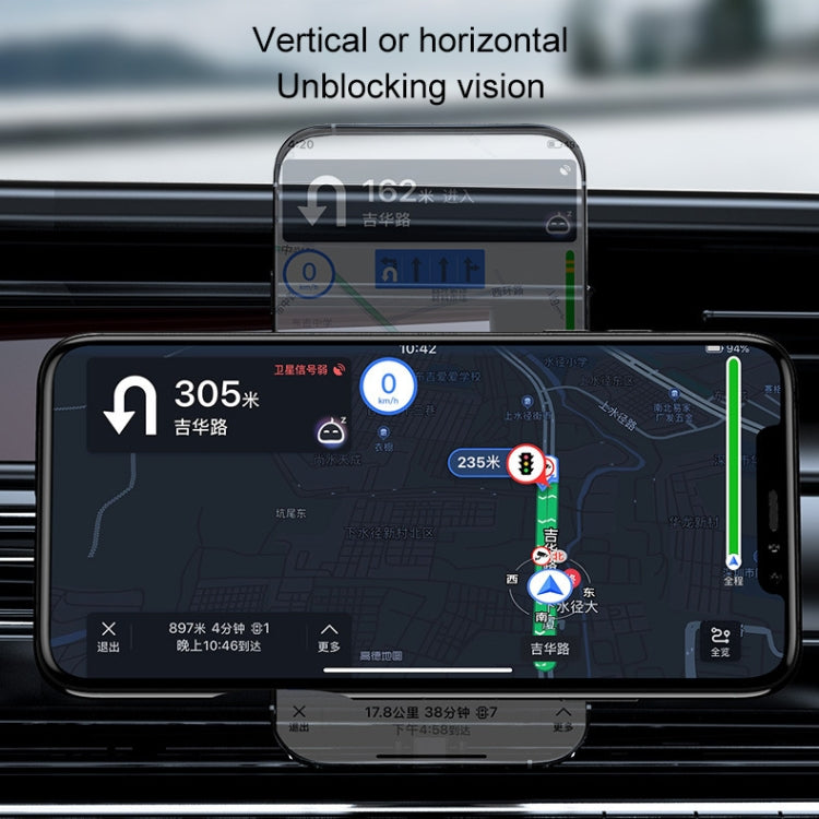 K07 15W Max Output Magnetic Car Air Outlet Bracket Wireless Charger(Black) Eurekaonline