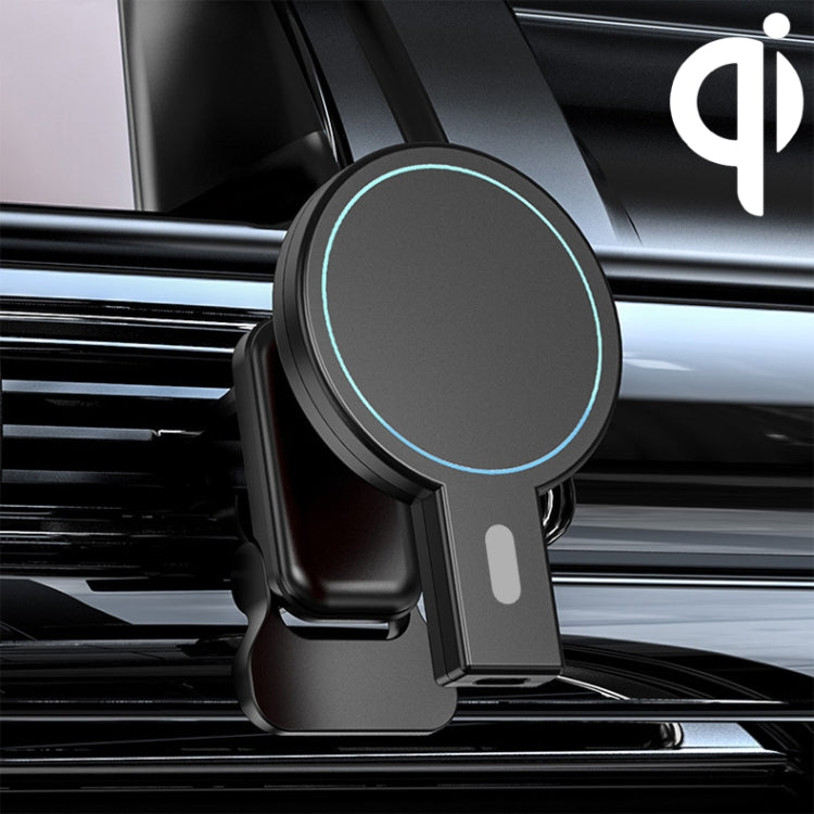 K07 15W Max Output Magnetic Car Air Outlet Bracket Wireless Charger(Black) Eurekaonline