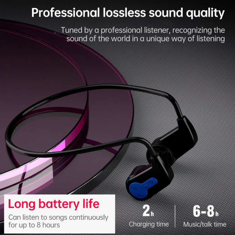 K3 Bone Conduction Bluetooth 5.0 Wireless Headphones Waterproof Headphones 16GB RAM(Red) Eurekaonline