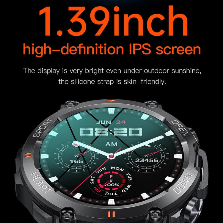 K56Pro 1.39 Inch Heart Rate/Blood Pressure/Blood Oxygen Monitoring Smart Calling Watch(Black) Eurekaonline