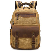 K813 Retro SLR Camera Bag Canvas Shoulder Computer Camera Bag(Soil Yellow) Eurekaonline