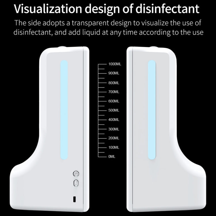 K9 Pro Handsfree Non-contact Body Light-sensitive Distance Sensor Thermometer + 1000ml Automatic Non-contact Liquid Soap Dispenser with Base Mount Eurekaonline