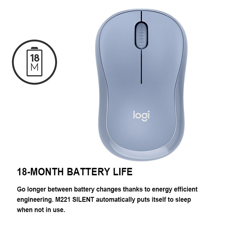 logitech m221 fashion silent wireless mouse(pink)