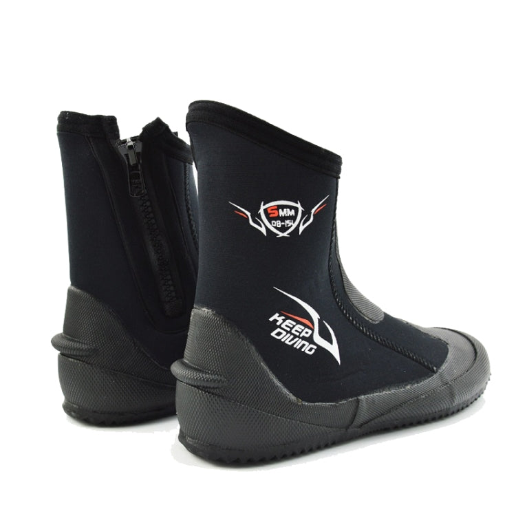 KEEP DIVING DB-151 5mm Thick Neoprene High-Top Diving Boots Wading Fish Antiskid Vulcanized Sole Shoes, Size: L (41-42) Eurekaonline