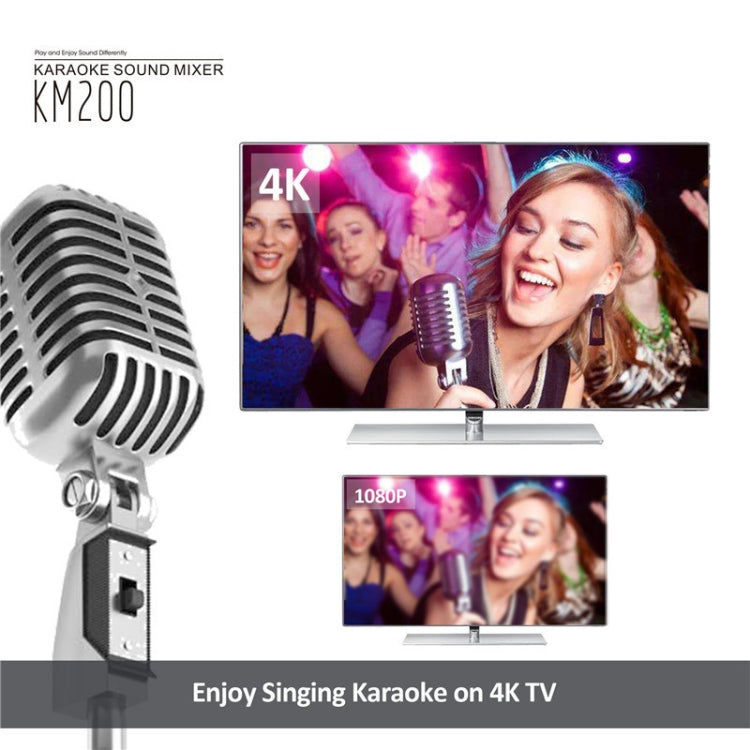 KM200 Portable Digital Stereo Audio Echo System Machine HDMI Karaoke Mixer Amplifier 4K/2K TV PC Home Theater Eurekaonline