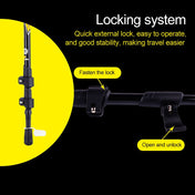 KODENOR Outdoor Mountaineering Portable Foldable Carbon Fibre Straight Handle Alpenstocks Trekking Poles, Length : 63-135CM (Black Yellow) Eurekaonline