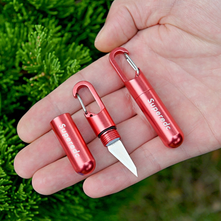 Keychain Pendant Small Knife Portable Art Cutting Knife(Aluminum Alloy Red) Eurekaonline
