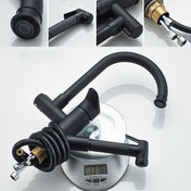 Kitchen Pull-Out Double Faucet Water Table Hot And Cold Water Faucet, Specification: Wheel Bending Pull Eurekaonline