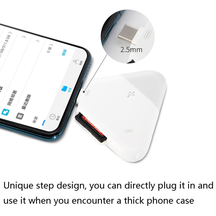 LCOP 5 in 1 Triangle Mobile Phone Computer Card Reader OTG Card Reader Eurekaonline