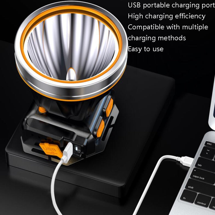 LED Night Fishing Charge Head Light Outdoor Camping Fishing Miner Light Searchlight Head-Mounted Flashlight With Charge Display, Colour: 32 Lamp Beads White Light Eurekaonline