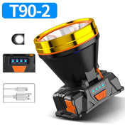 LED Night Fishing Charge Head Light Outdoor Camping Fishing Miner Light Searchlight Head-Mounted Flashlight With Charge Display, Colour: 40 Lamp Beads White Light Eurekaonline