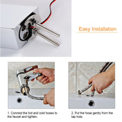 LED Waterfall Faucet Colorful Temperature Control Color-changing Anti-scalding Faucet Eurekaonline