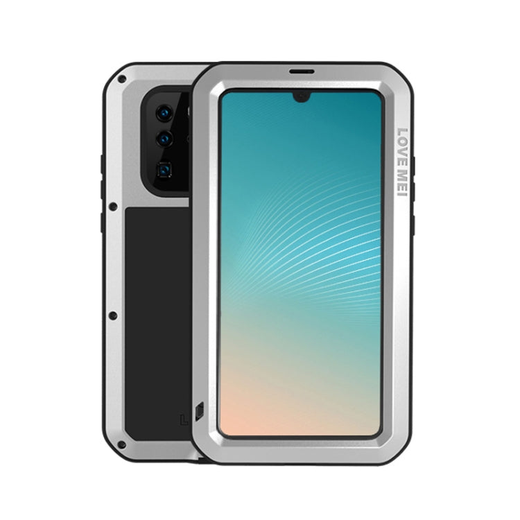 LOVE MEI Powerful Dustproof Shockproof Splashproof Metal + Silicone Combination Case for Huawei P30 Pro (Silver) Eurekaonline