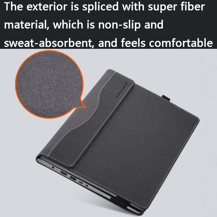 Laptop Leather Anti-Fall Protective Case For Lenovo XiaoXin Pro 14 2021(Gray Cobalt Blue) Eurekaonline