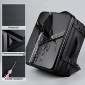 Large-capacity Waterproof Expandable Hard Shell Backpack with USB Charging Hole(161 Black) Eurekaonline