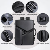 Large-capacity Waterproof Expandable Hard Shell Backpack with USB Charging Hole(161 Black) Eurekaonline
