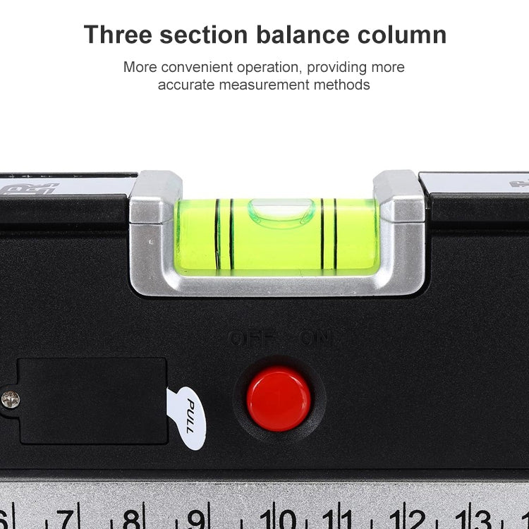 Laser Level with Tape Measure Pro 4 (100cm) / Level Bubbles with LED Light, LV-04(Black) Eurekaonline