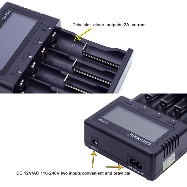 LiitoKala Lii-PD4 Nickel-hydrogen Battery Charger for Li-ion / IMR LiFePO4 26650，21700，20700, 18650, 18490, 18350, 17670, 17500, 16340(RCR123), 14500, 10440 Eurekaonline