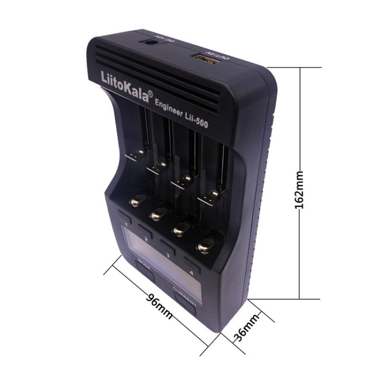LiitoKala lii-500 Lithium Battery Charger for Li-ion IMR 18650, 26650, 16340, 14500, 10440, 18500, US Plug Eurekaonline