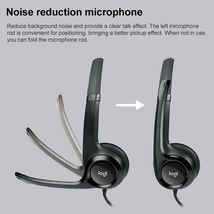 Logitech H390 USB Wired Headset Stereo Headphones with Noise-Cancelling Microphone Eurekaonline