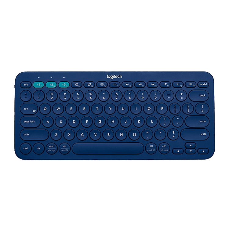 Logitech K380 Portable Multi-Device Wireless Bluetooth Keyboard (Blue) Eurekaonline