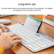 Logitech K580 Dual Modes Thin and Light Multi-device Wireless Keyboard with Phone Holder (White) Eurekaonline