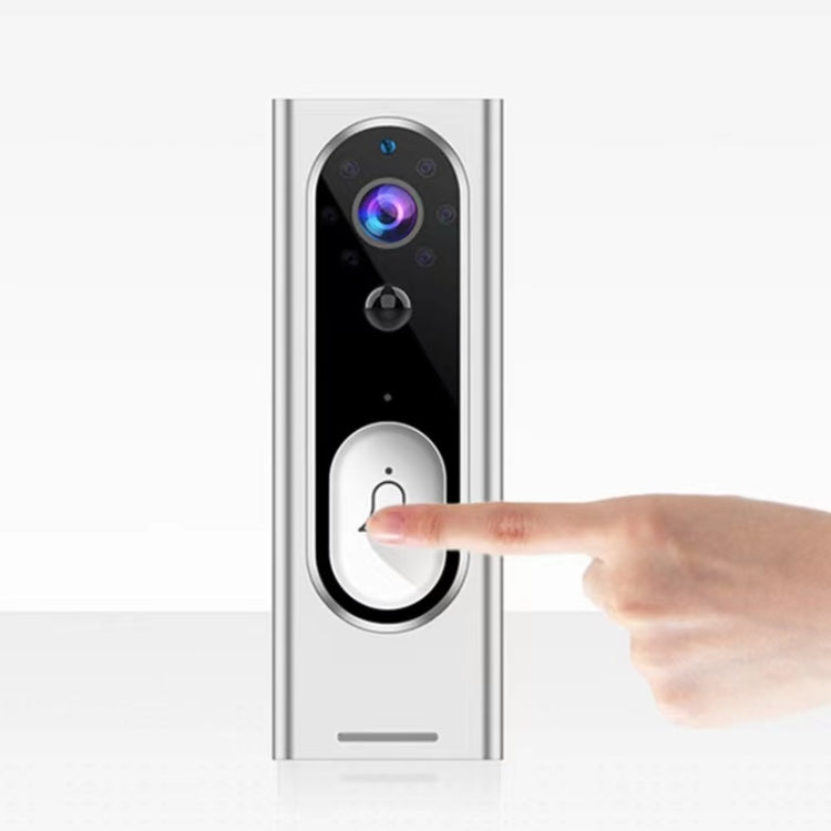M13 Wireless Intelligent Video Doorbell Support Two-way Voice, Infrared Night Vision, Motion detection(White) Eurekaonline
