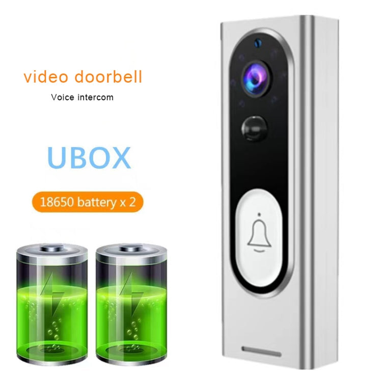 M13 Wireless Intelligent Video Doorbell Support Two-way Voice, Infrared Night Vision, Motion detection(White) Eurekaonline
