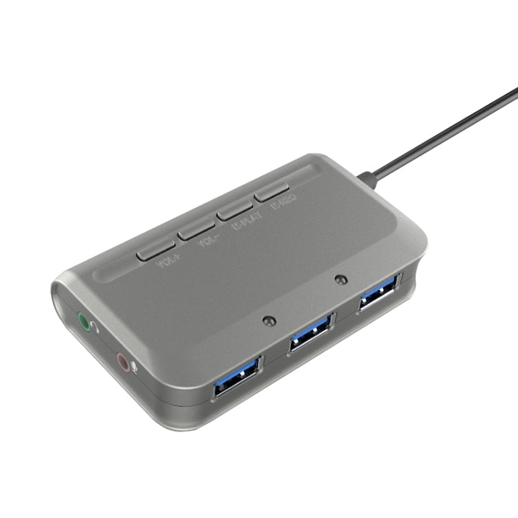 MB-103 USB 3.1 Three-Port Drive-Free HUB + 7.1 Voice Changer Sound Card High-Speed Docking Station, PS5 Voice Changer Sound Card Compatible with PS4 Headset, Cable Length: 1.2m(1 to 3) Eurekaonline