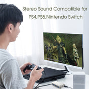 MB-103 USB 3.1 Three-Port Drive-Free HUB + 7.1 Voice Changer Sound Card High-Speed Docking Station, PS5 Voice Changer Sound Card Compatible with PS4 Headset, Cable Length: 1.2m(1 to 3) Eurekaonline