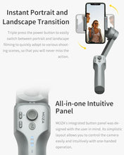 MOZA Mini MX 3 Axis Foldable Handheld Gimbal Stabilizer for Action Camera and Smart Phone(Grey) Eurekaonline