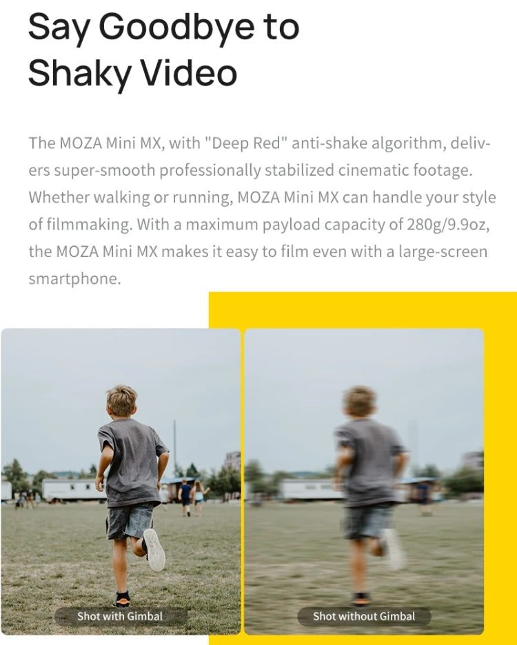 MOZA Mini MX 3 Axis Foldable Handheld Gimbal Stabilizer for Action Camera and Smart Phone(Grey) Eurekaonline