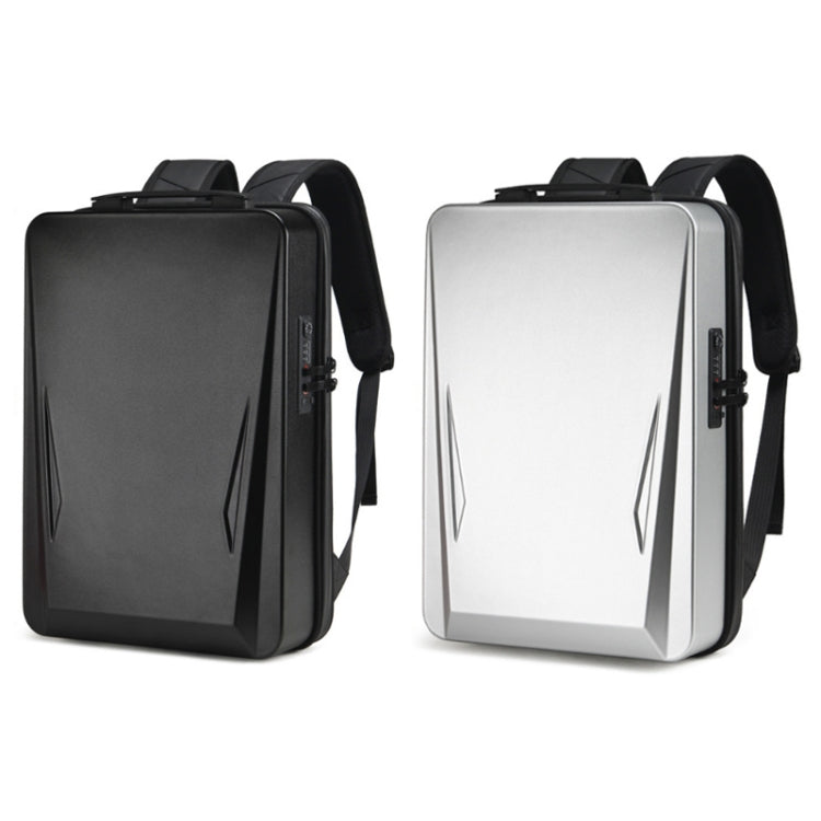 Men PC Hard Shell Gaming Computer Backpack For 15.6-17.3 Inch(Silver) Eurekaonline