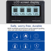 Micro USB 4 Slot Battery Charger for 3.7V Lithium-ion Battery, with LCD Display Eurekaonline
