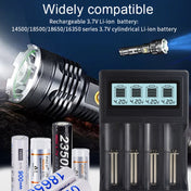 Micro USB 4 Slot Battery Charger for 3.7V Lithium-ion Battery, with LCD Display Eurekaonline