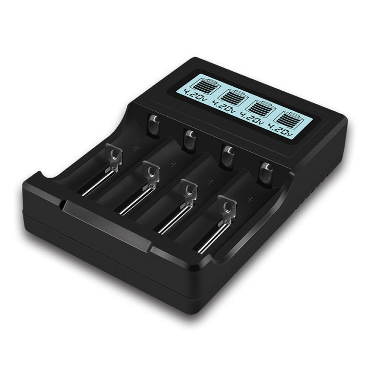 Micro USB 4 Slot Battery Charger for 3.7V Lithium-ion Battery, with LCD Display Eurekaonline