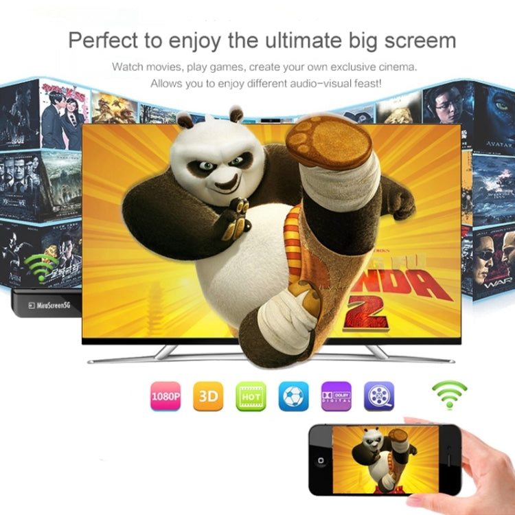 Miradisplay WiFi HDMI Display Dongle / Miracast Airplay DLNA Display Receiver Dongle(Black) Eurekaonline