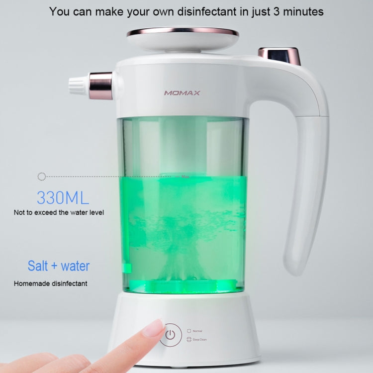 Momax HL3 Clean Jug Disinfection Water Maker Hypochlorite Disinfectant Clean Air Sprayer, UK Plug(White) Eurekaonline