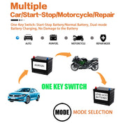 Motorcycle / Car Battery Smart Charger with LCD Creen, Plug Type:AU Plug(Yellow) Eurekaonline