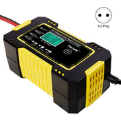 Motorcycle / Car Battery Smart Charger with LCD Creen, Plug Type:EU Plug(Yellow) Eurekaonline