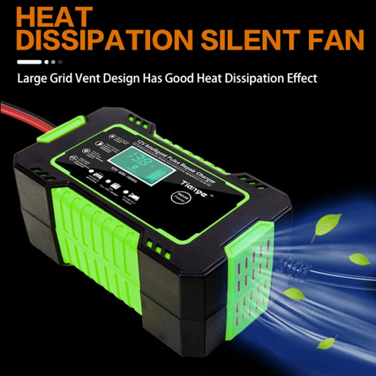Motorcycle / Car Battery Smart Charger with LCD Screen, Plug Type:UK Plug Eurekaonline