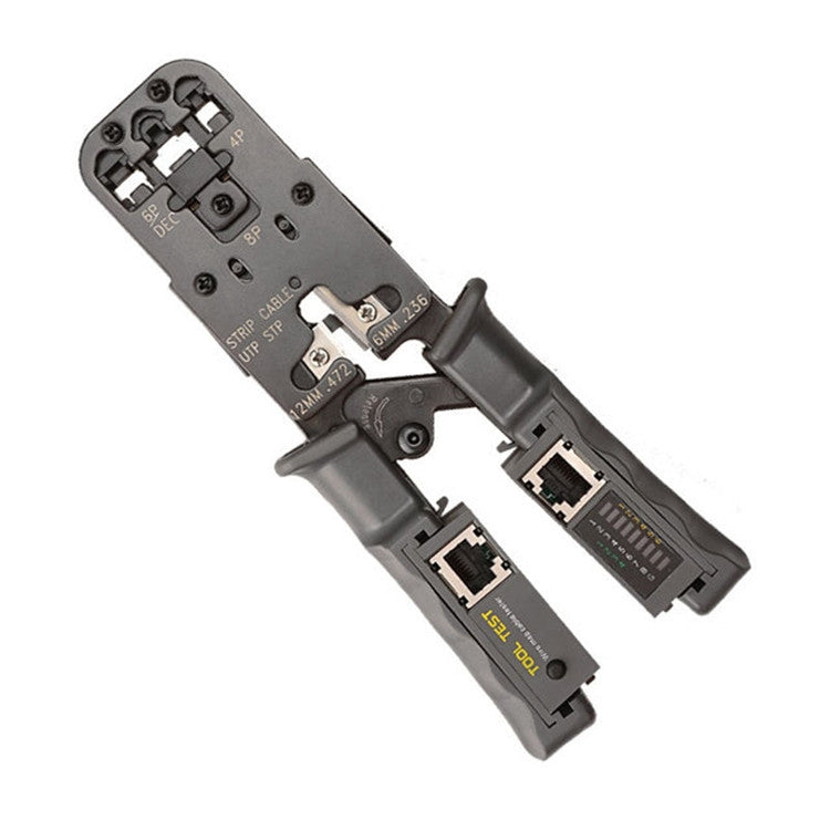 Multifunctional 4P8P6P Three-purpose Tester Ratchet Type Network Tool Squeeze Crimping Wire Network Pliers Eurekaonline