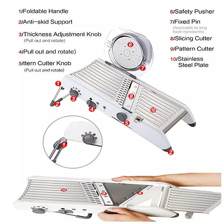 Multifunctional Long Stainless Steel Grater Slicer Chopper Crusher Eurekaonline