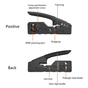 Multifunctional Seven-type Through-hole Crystal Head 6P8P Wire Stripping Network Tool Extrusion Crimping Wire Network Cable Pliers Eurekaonline