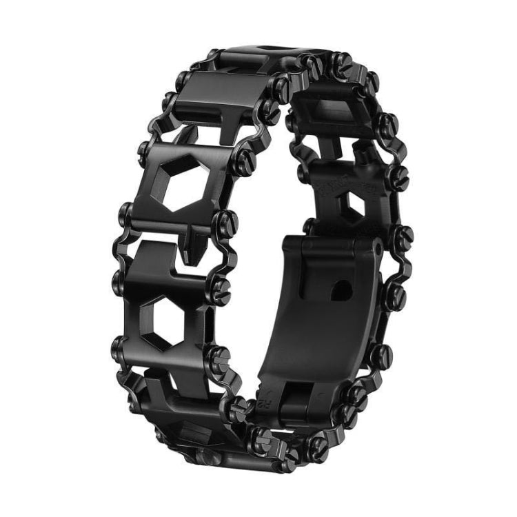 Multifunctional Stainless Steel Outdoor Survive Tool Bracelet for Men(Narrow Black) Eurekaonline