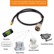 N Male to RP-SMA Converter Cable, Length: 100cm(Black) Eurekaonline