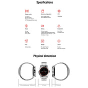 N6 Smart Watch 1.3 inch TFT Screen MTK2502C Bluetooth4.0, Stainless Steel Watch Band, Support Heart Rate Monitor & Pedometer & Sleep Monitor & Sedentary Reminder(Black) Eurekaonline