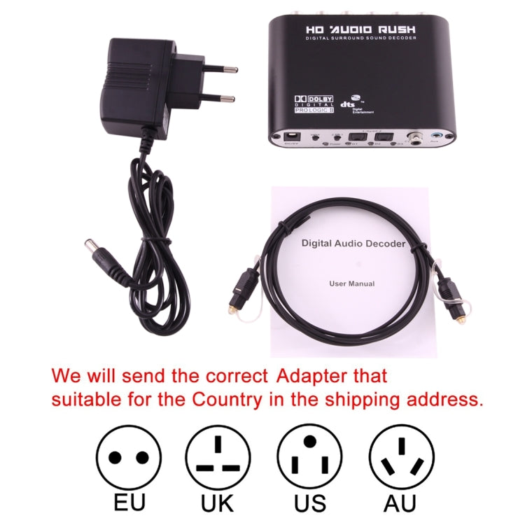 NEWKENG 51R DTS / AC3 to Analog 5.1 Audio / Stereo Audio Digital Audio Converter Decoder Eurekaonline